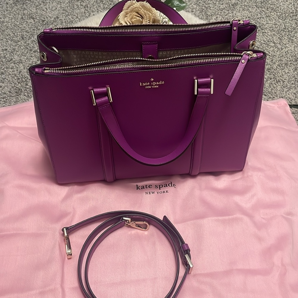 ✨NWOT Kate Spade Newbury Lane Loden Veryberry purple handbag✨ - Picture 13 of 13